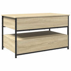 Salontafel 85X50X50 Cm Bewerkt Hout En Metaal Kleur