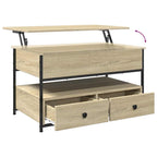 Salontafel 85X50X50 Cm Bewerkt Hout En Metaal Kleur