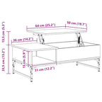 Salontafel 100X50X35 Cm Bewerkt Hout En Metaal