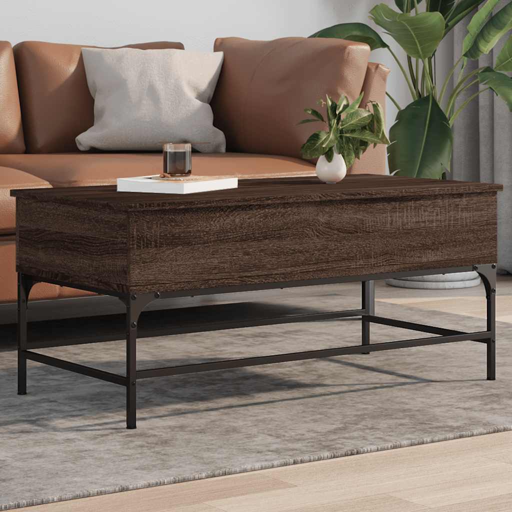 Salontafel Bewerkt Hout En Metaal