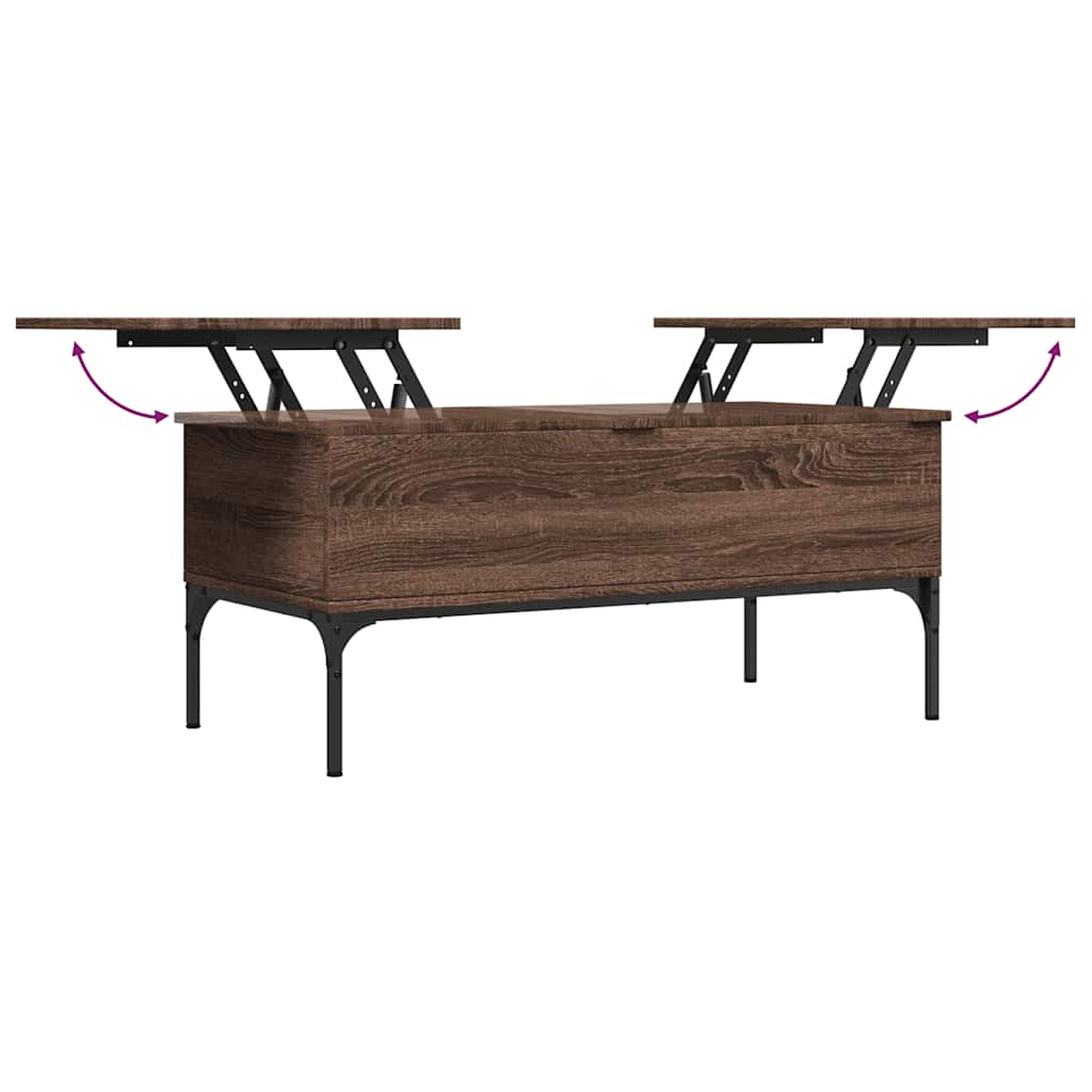 Salontafel 100X50X45 Cm Bewerkt Hout En Metaal