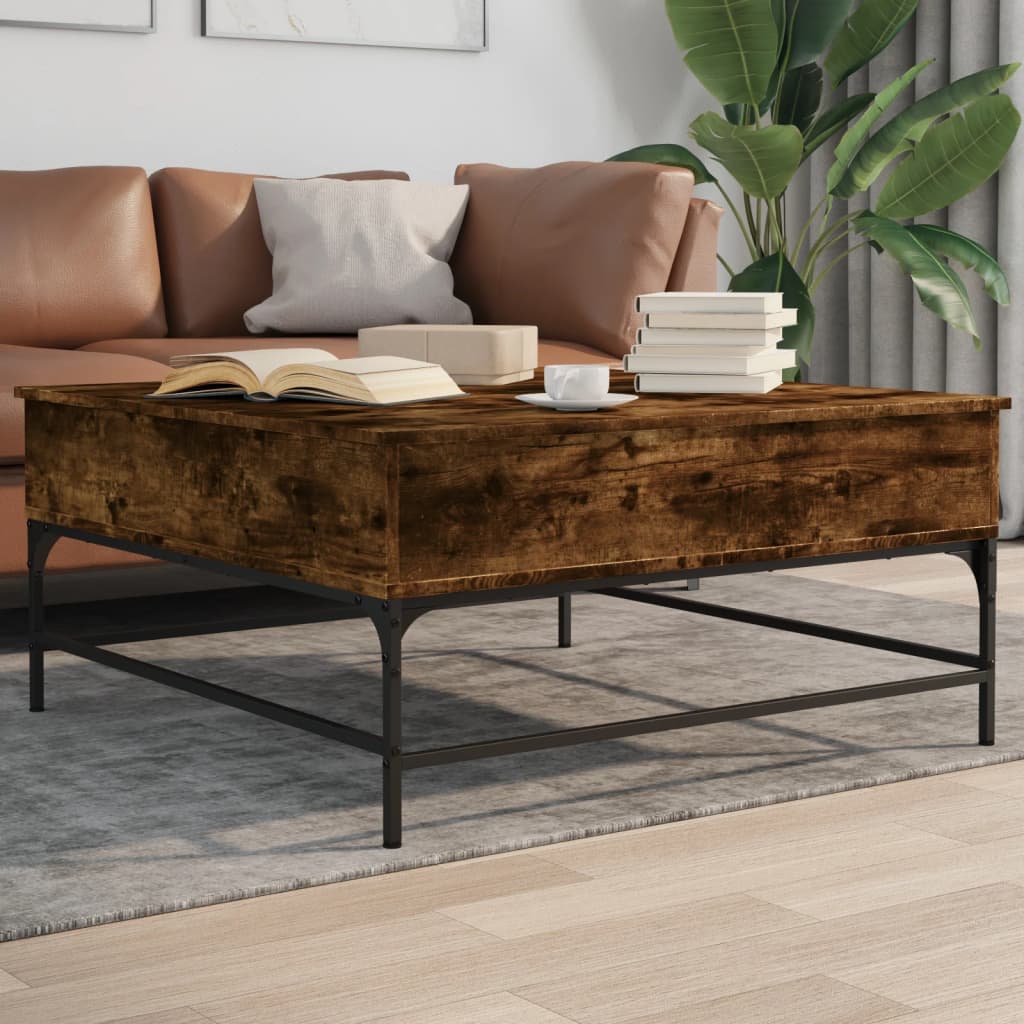 Salontafel 95X95X45 Cm Bewerkt Hout En Metaal
