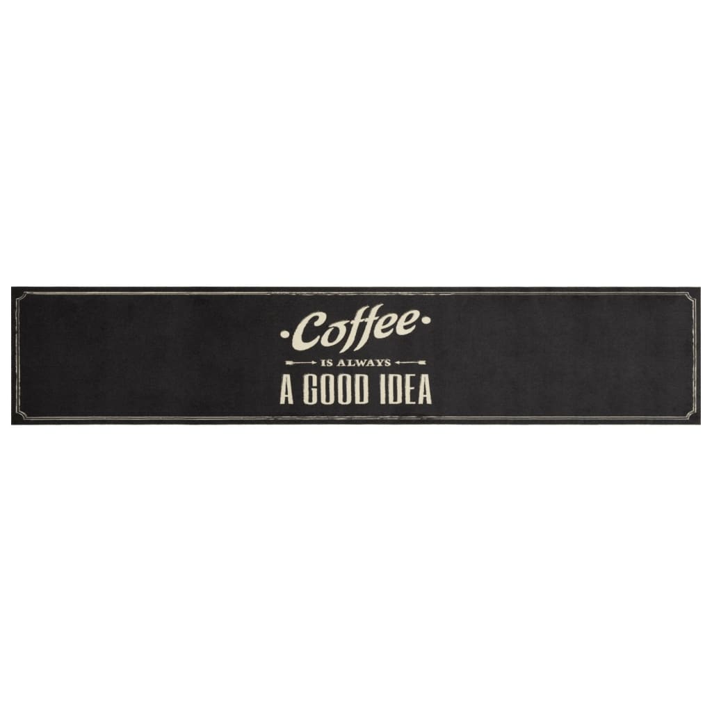 Keukenmat Wasbaar Koffie Fluweel Tekst
