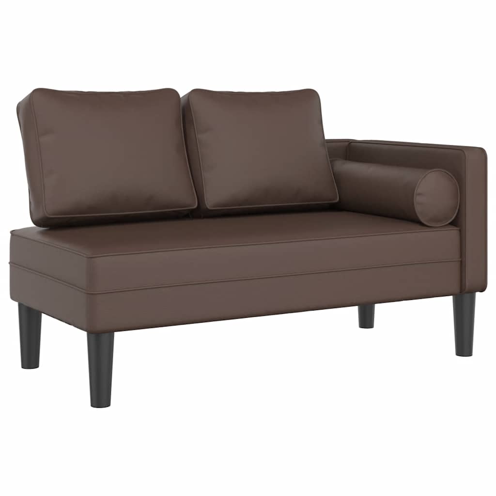 Chaise Longue Met Kussens Kunstleer