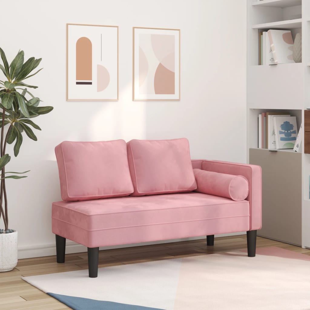 Chaise Longue Met Kussens Fluweel