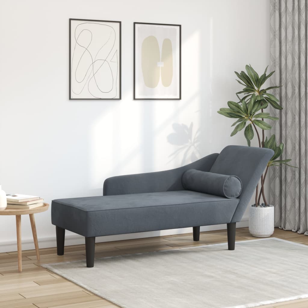 Chaise Longue Met Kussens Fluweel