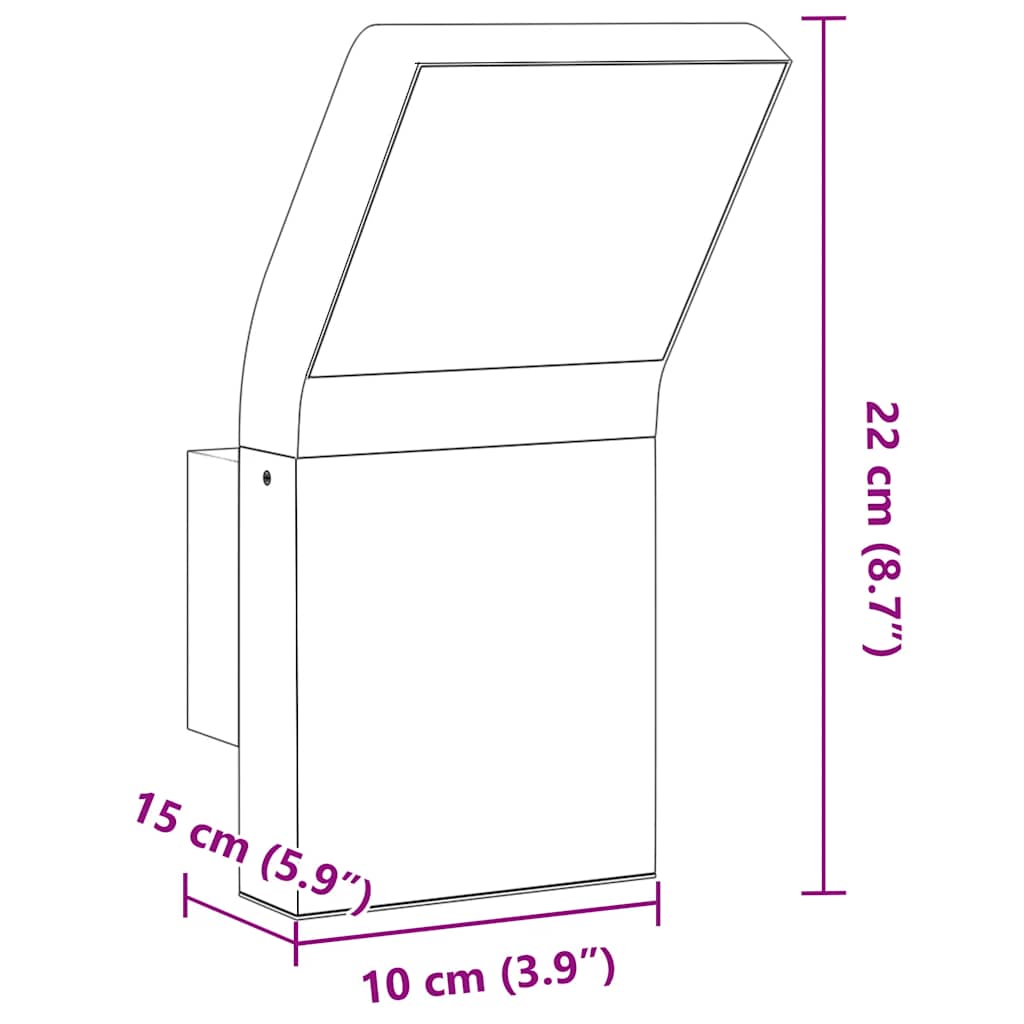 Buitenwandlampen Led Gegoten Aluminium Zwart