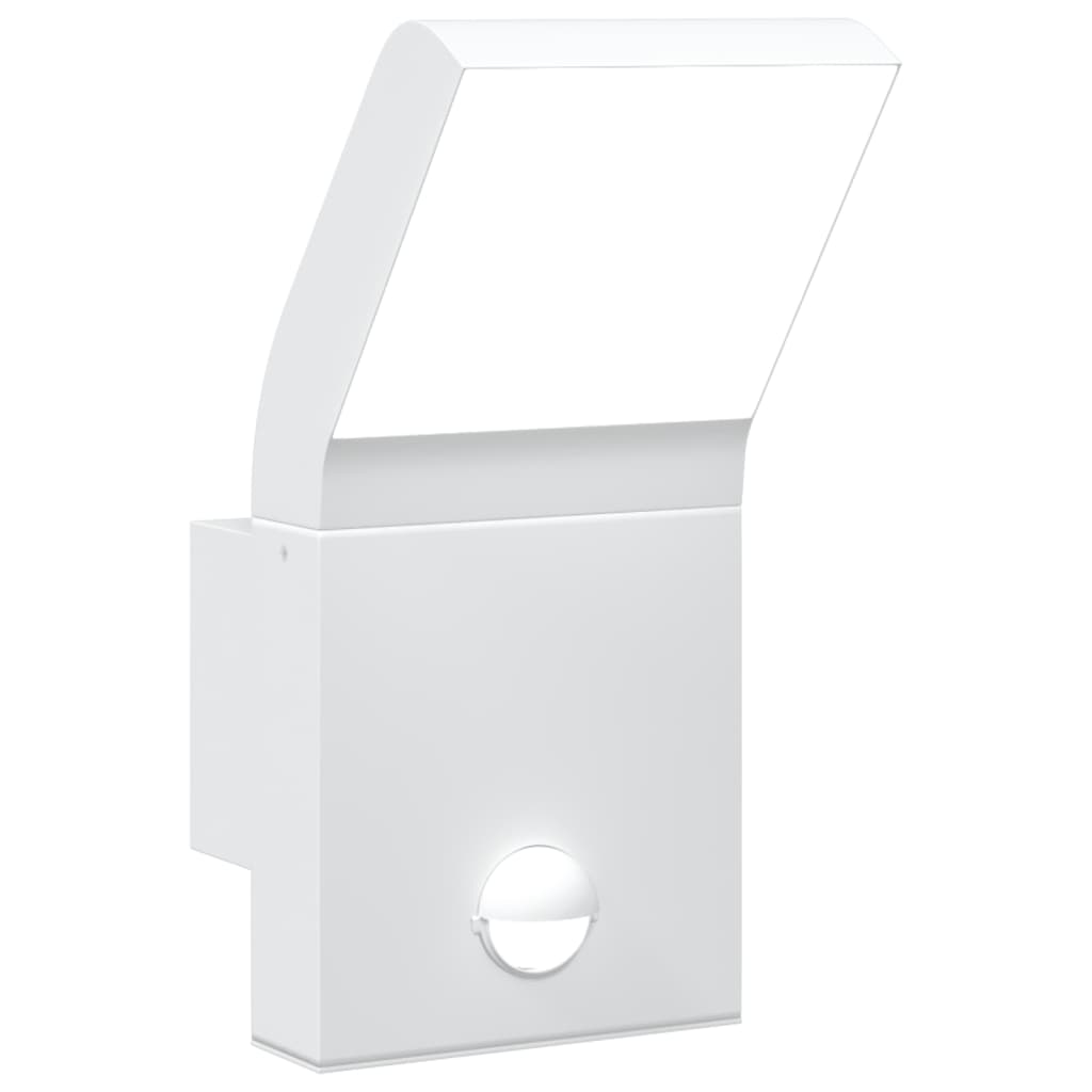Buitenwandlamp Led Met Sensors Gegoten Aluminium Wit