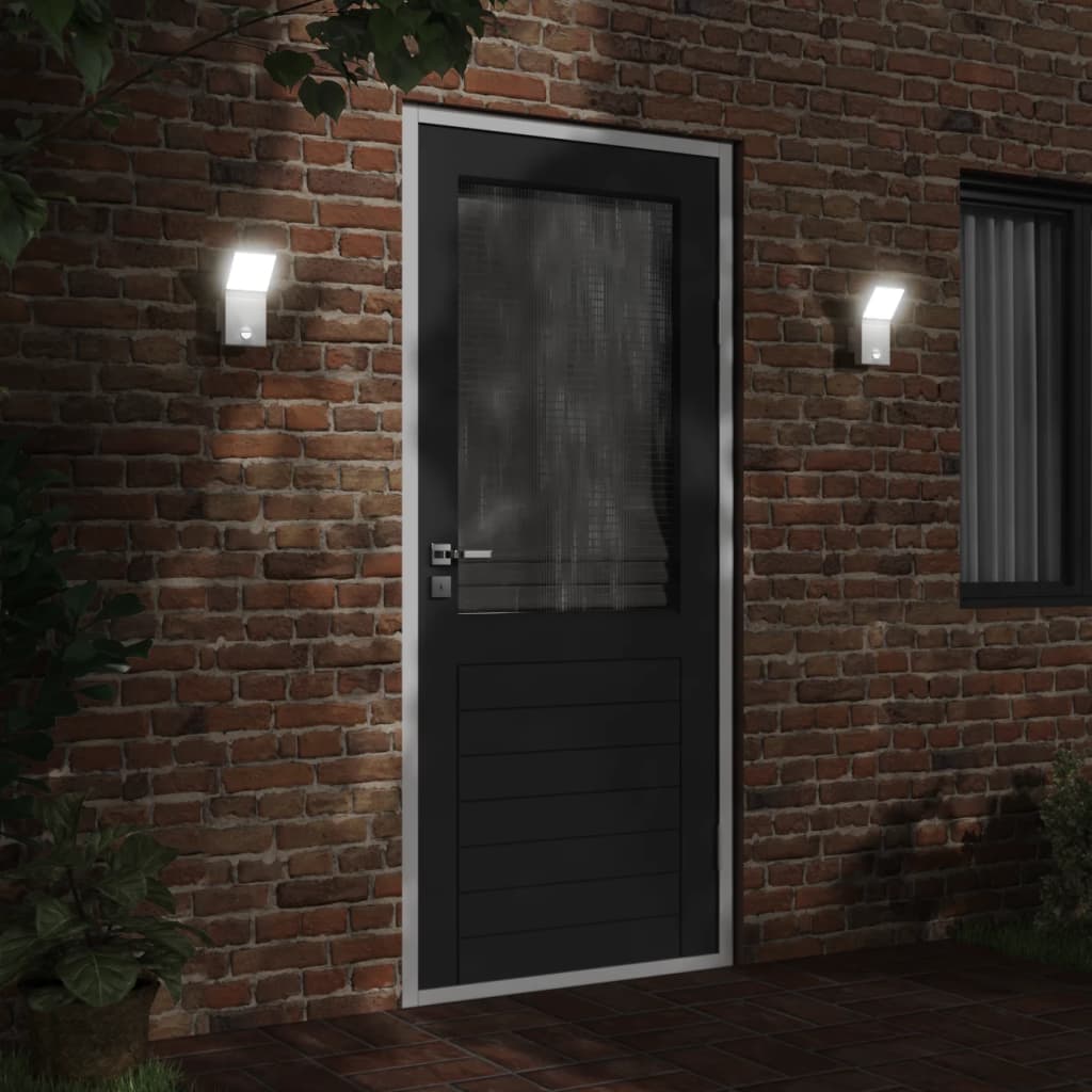 Buitenwandlamp Led Met Sensors Gegoten Aluminium Wit