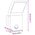 Buitenwandlamp Led Met Sensors Gegoten Aluminium Wit