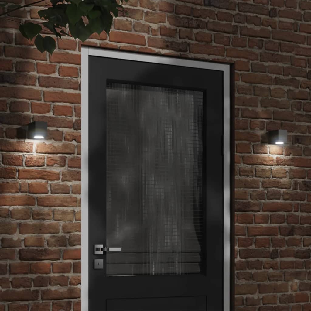 Buitenwandlamp Met Sensor Gegoten Aluminium Zwart