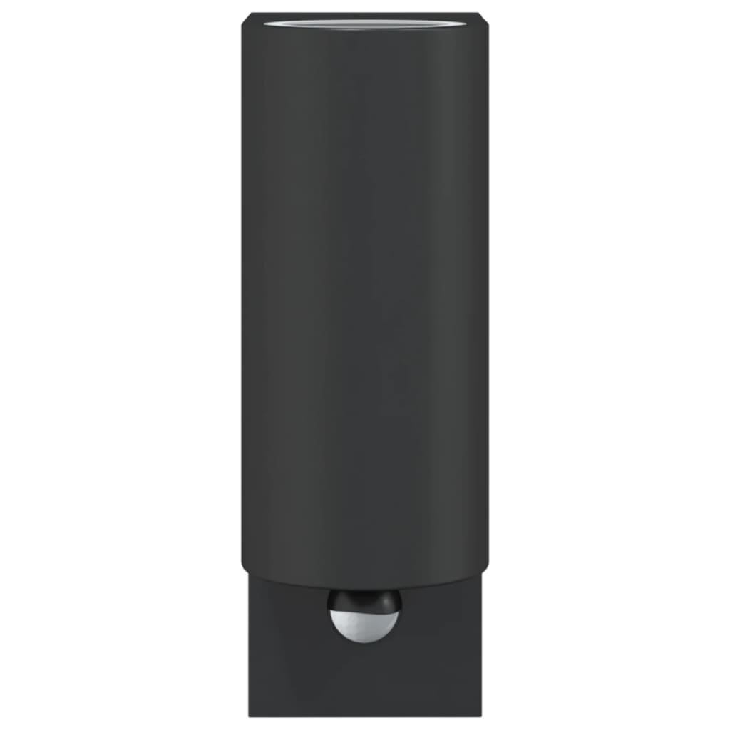 Buitenwandlampen Met Sensors Gegoten Aluminium Zwart