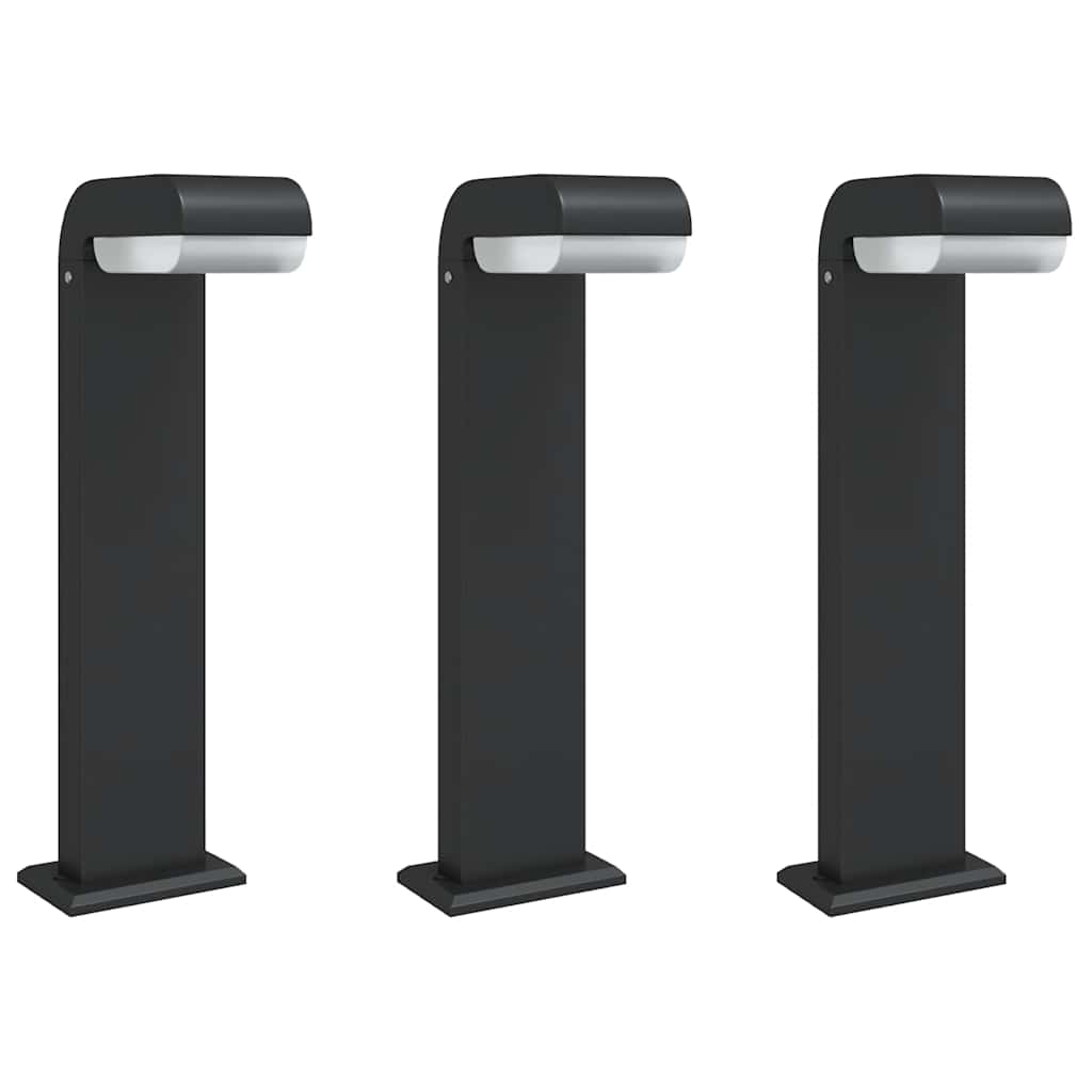 Buitenlampen Staand 3 St Gegoten Aluminium Zwart