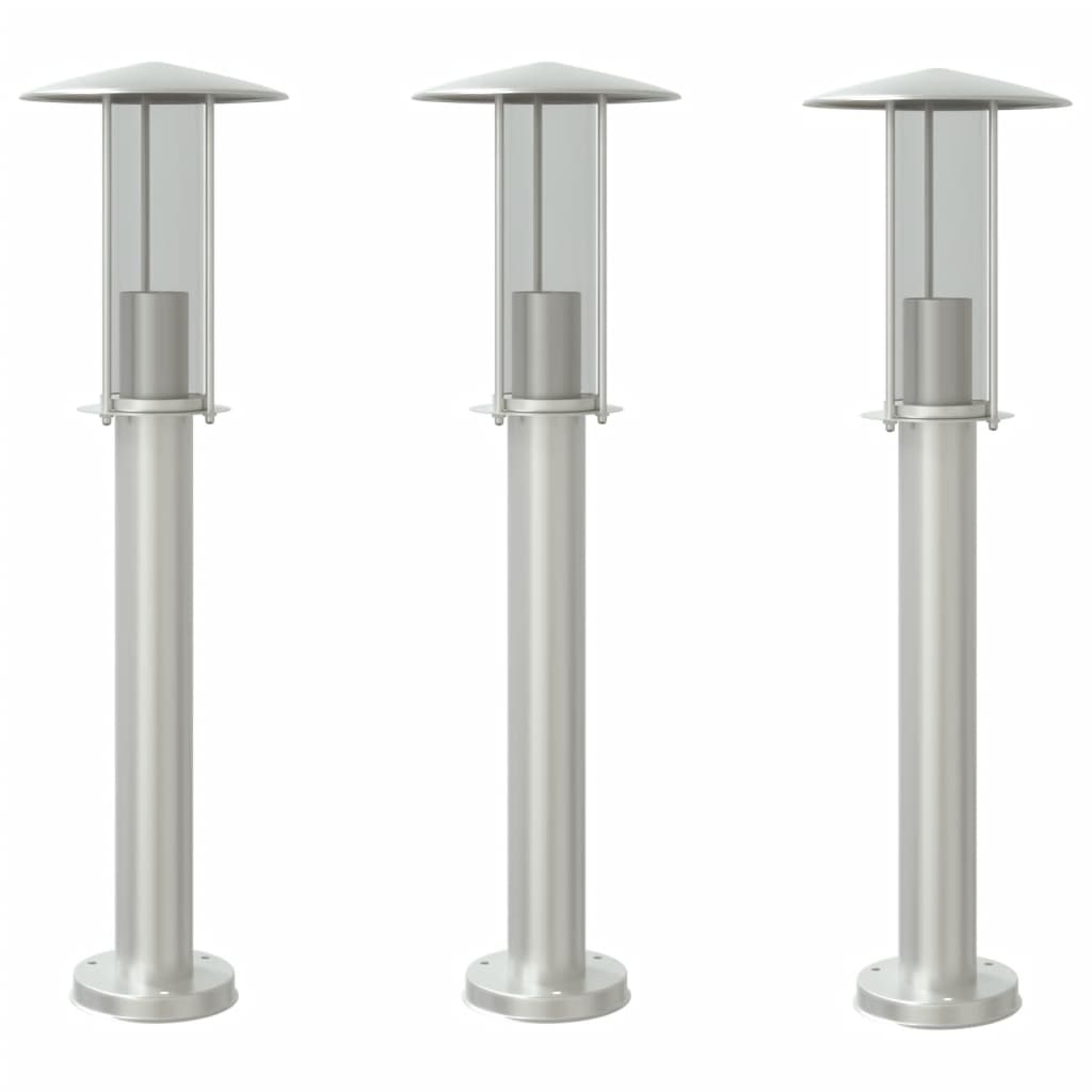 Vloerlamp Voor Buiten Roestvrij Staal Kleurig Zilver