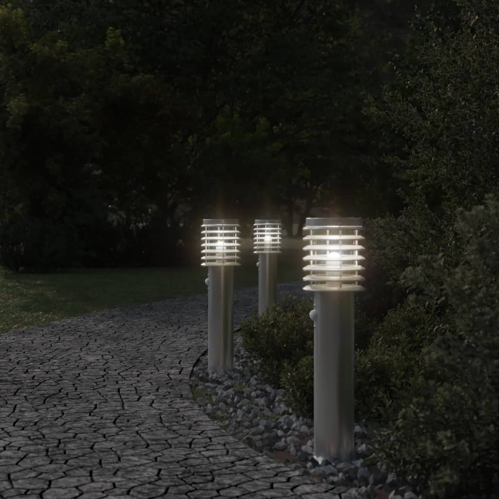 Vloerlamp Voor Buiten 60 Cm Roestvrijstaal Zilver