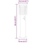 Vloerlamp Voor Buiten 60 Cm Roestvrijstaal Zilver