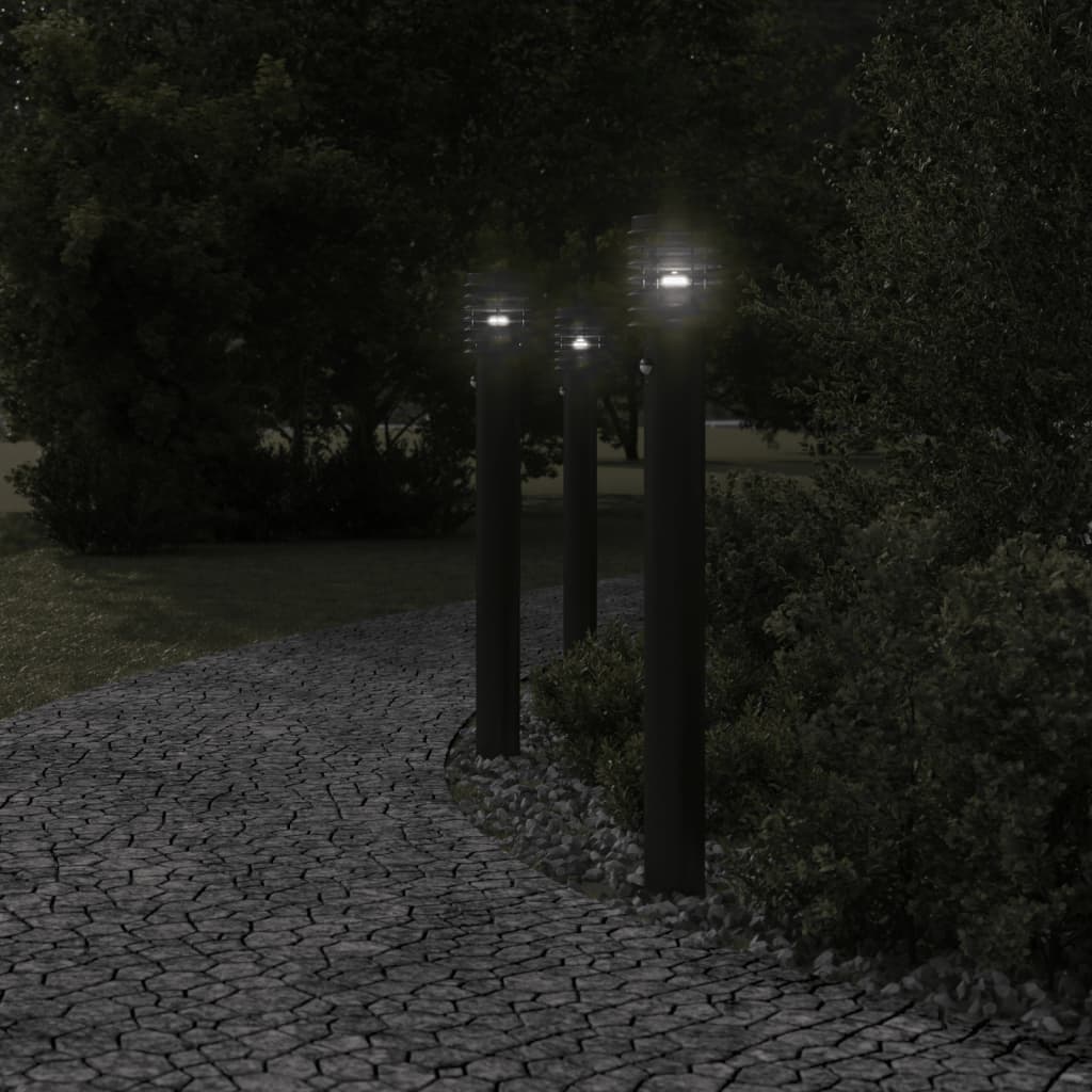 Vloerlamp Voor Buiten 110 Cm Roestvrijstaal Zwart