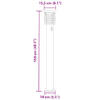 Vloerlamp Voor Buiten 110 Cm Roestvrijstaal Zwart