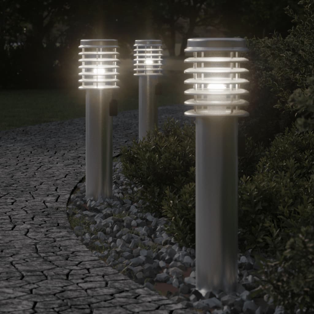 Vloerlamp Voor Buiten 60 Cm Roestvrijstaal Zilver