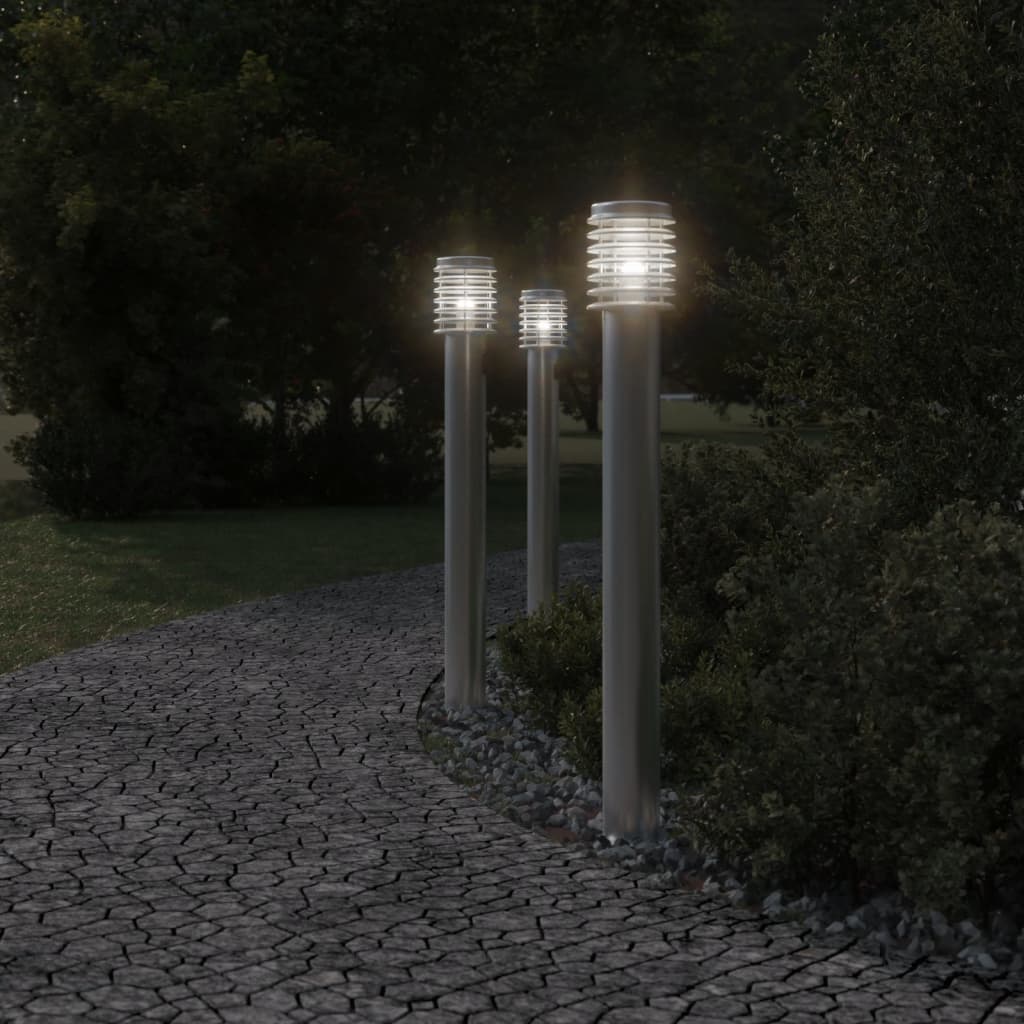 Buitenvloerlamp 110 Cm Roestvrijstaal Zilver