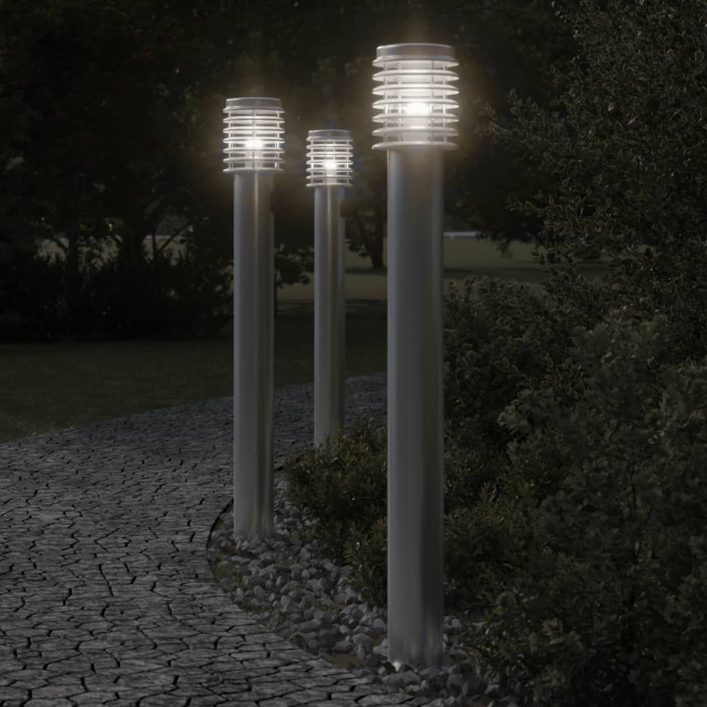 Buitenvloerlamp 110 Cm Roestvrijstaal Zilver