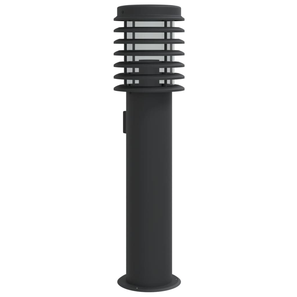 Buitenvloerlamp 60 Cm Roestvrijstaal Zwart