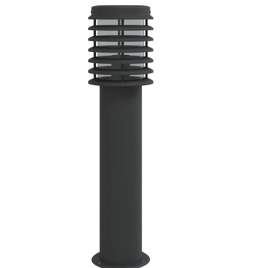 Buitenvloerlamp 60 Cm Roestvrijstaal Zwart