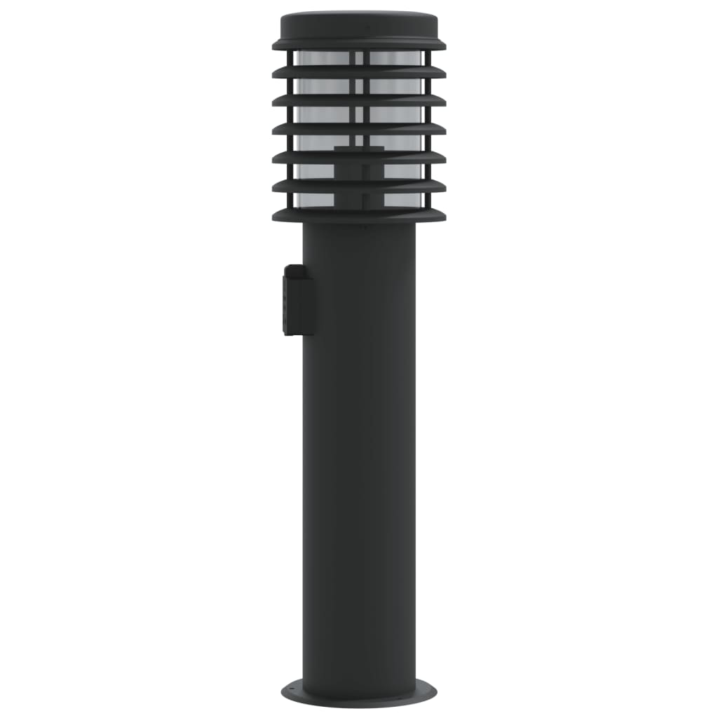 Buitenvloerlamp 60 Cm Roestvrijstaal Zwart