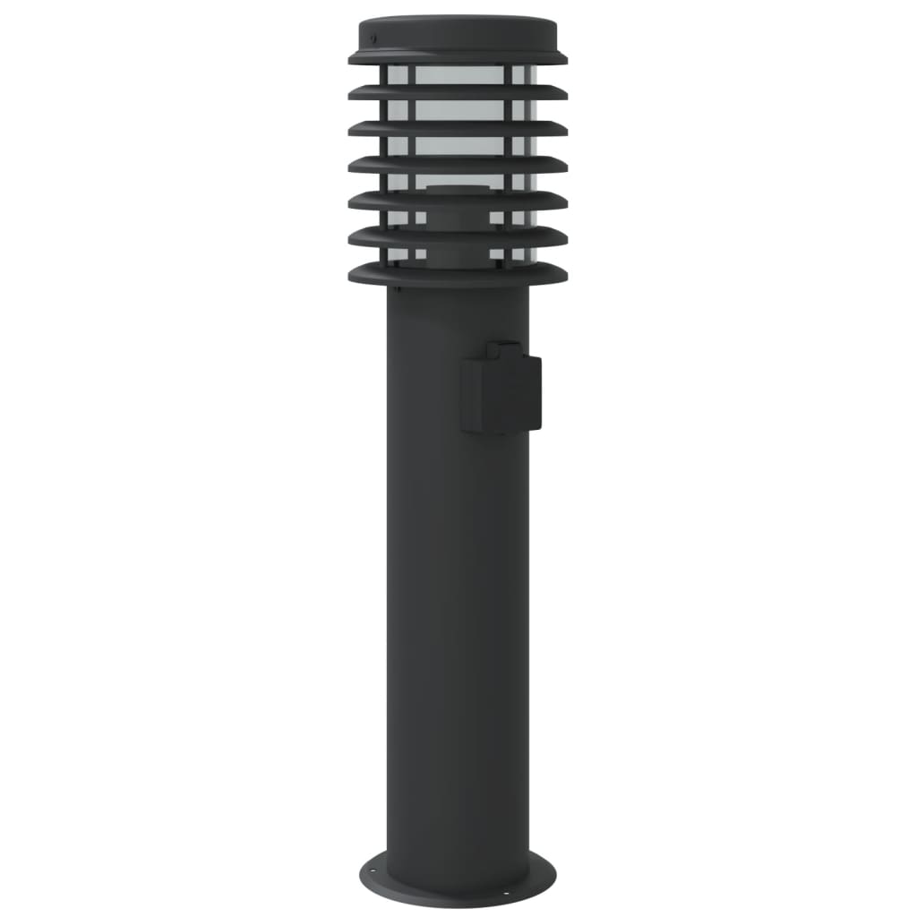 Buitenvloerlamp 60 Cm Roestvrijstaal Zwart