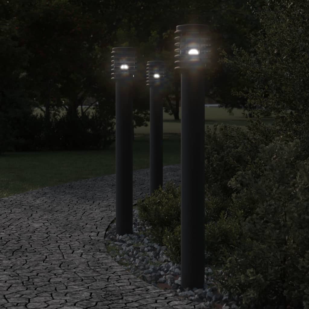 Vloerlamp Voor Buiten 110 Cm Roestvrijstaal Zwart