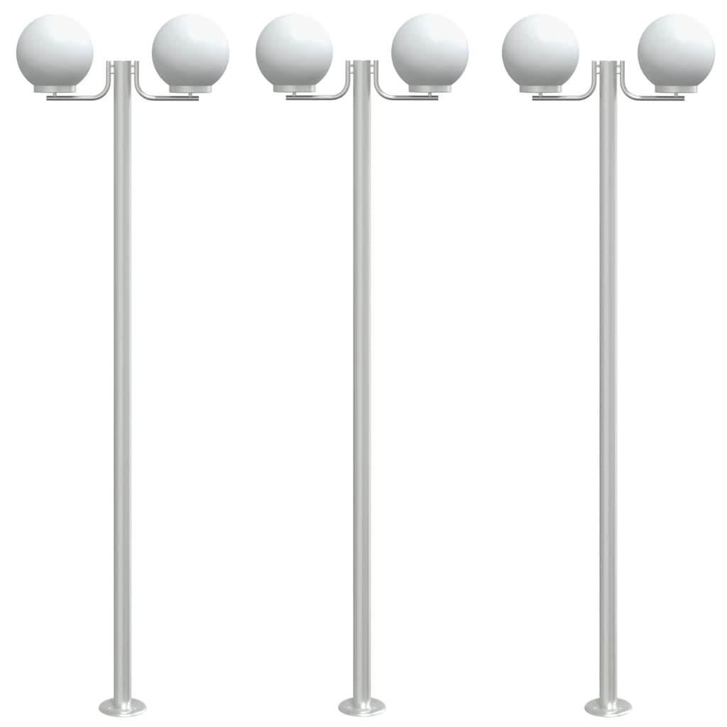 Buitenvloerlampen 215 Cm Roestvrij Staal Zilverkleurig