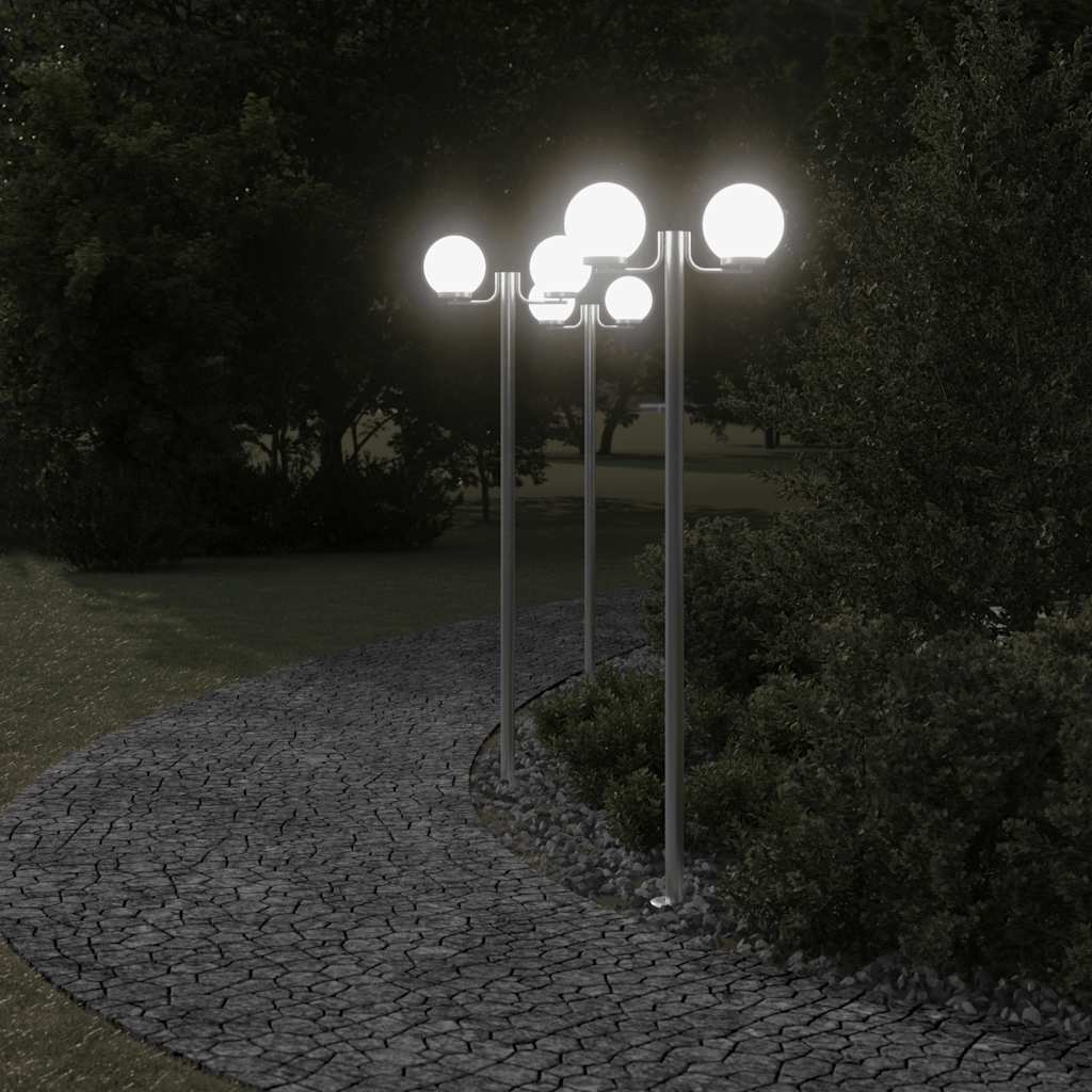 Buitenvloerlampen 215 Cm Roestvrij Staal Zilverkleurig