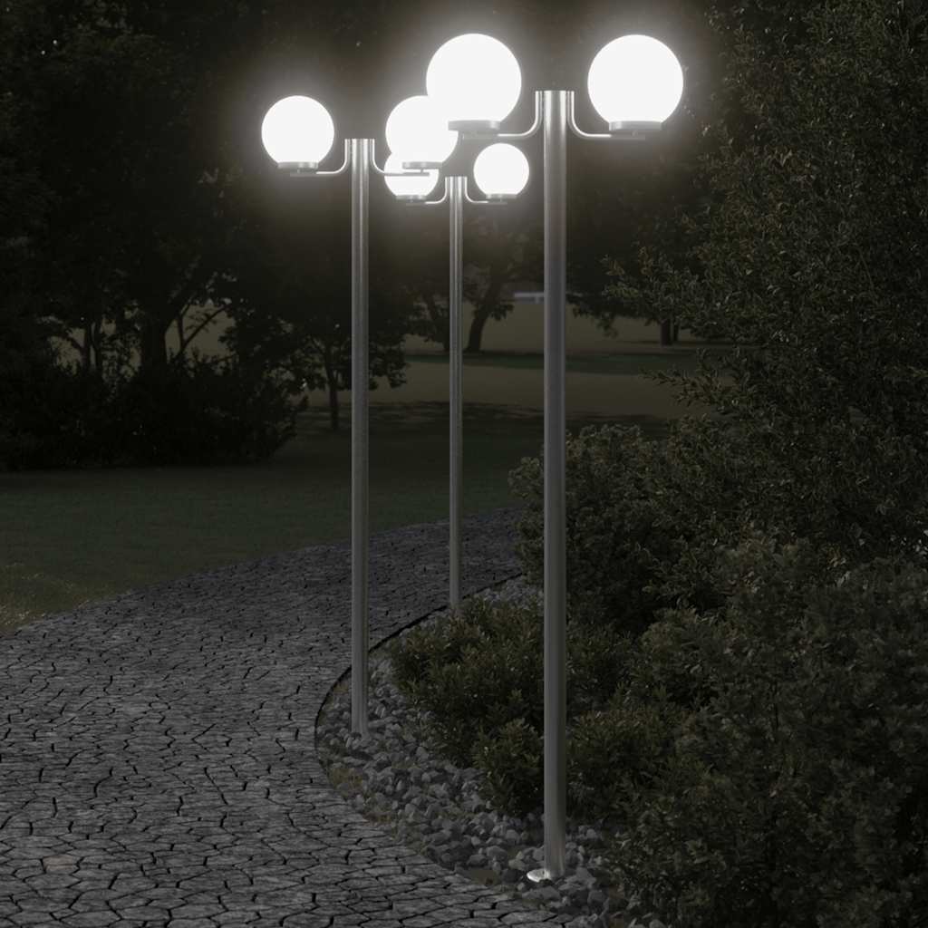 Buitenvloerlampen 215 Cm Roestvrij Staal Zilverkleurig