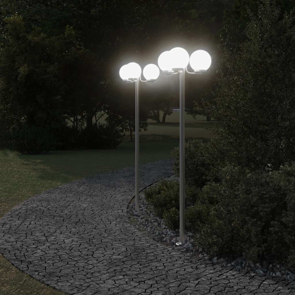 Buitenvloerlampen 215 Cm Roestvrij Staal Zilverkleurig