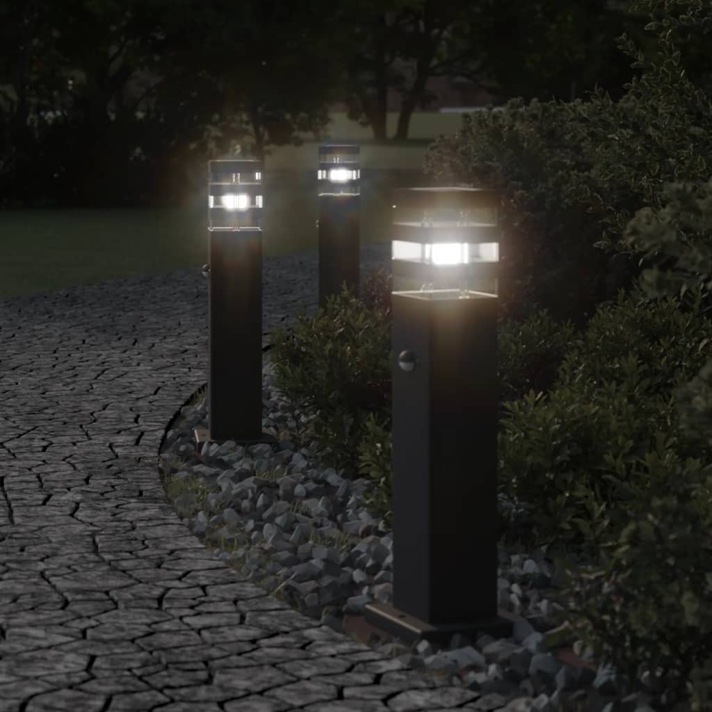 Buitenvloerlampen Aluminium Zwart