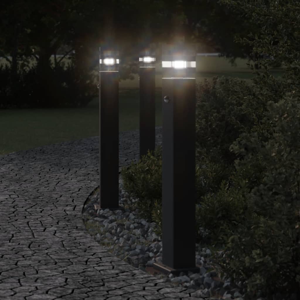 Buitenvloerlampen Aluminium Zwart