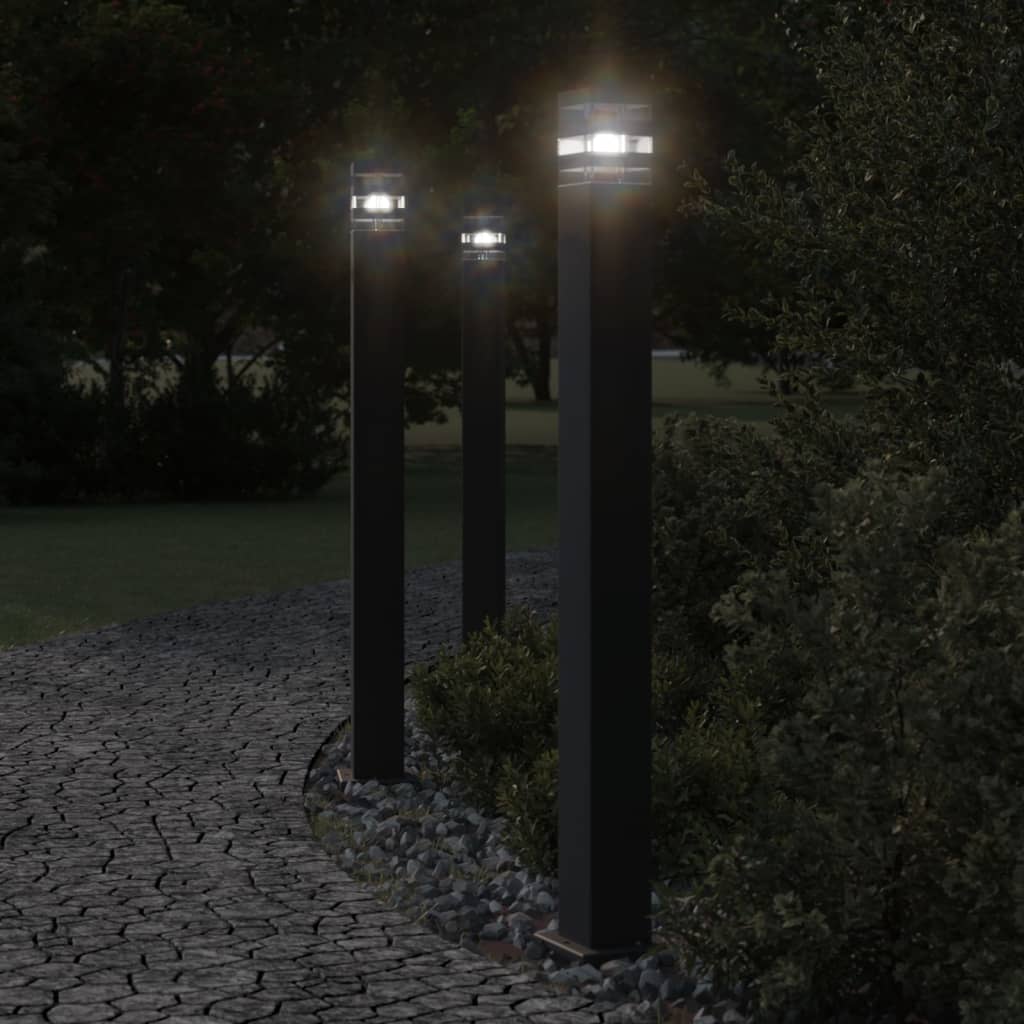 Buitenvloerlampen Aluminium Zwart