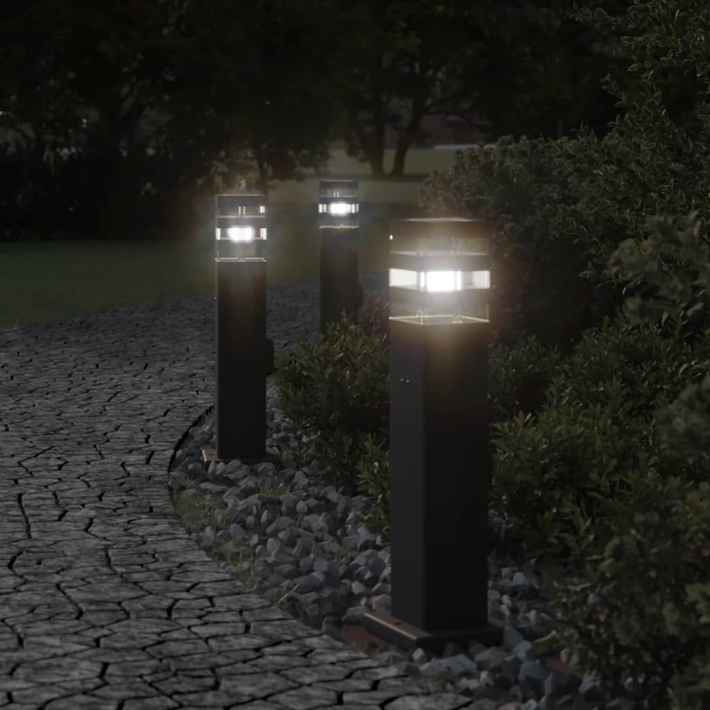 Buitenvloerlampen Aluminium Zwart