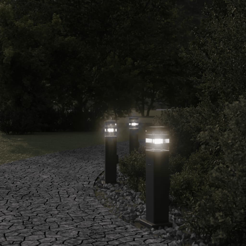 Buitenvloerlampen Aluminium Zwart