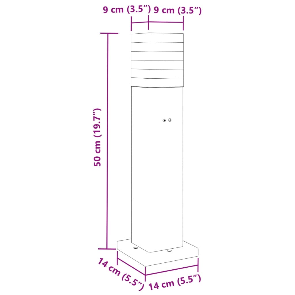 Buitenvloerlampen Aluminium Zwart