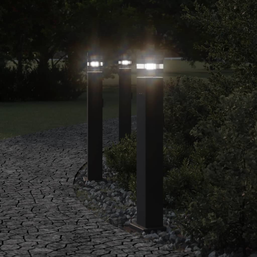 Buitenvloerlampen Aluminium Zwart