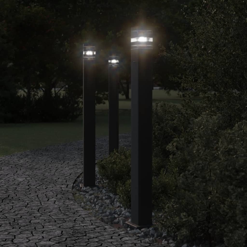 Buitenvloerlampen Aluminium Zwart