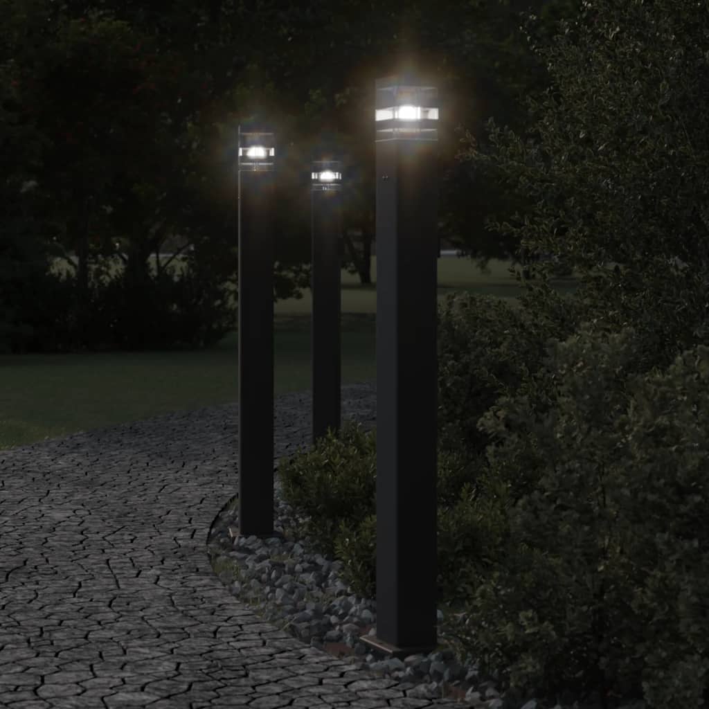 Buitenvloerlampen Aluminium Zwart