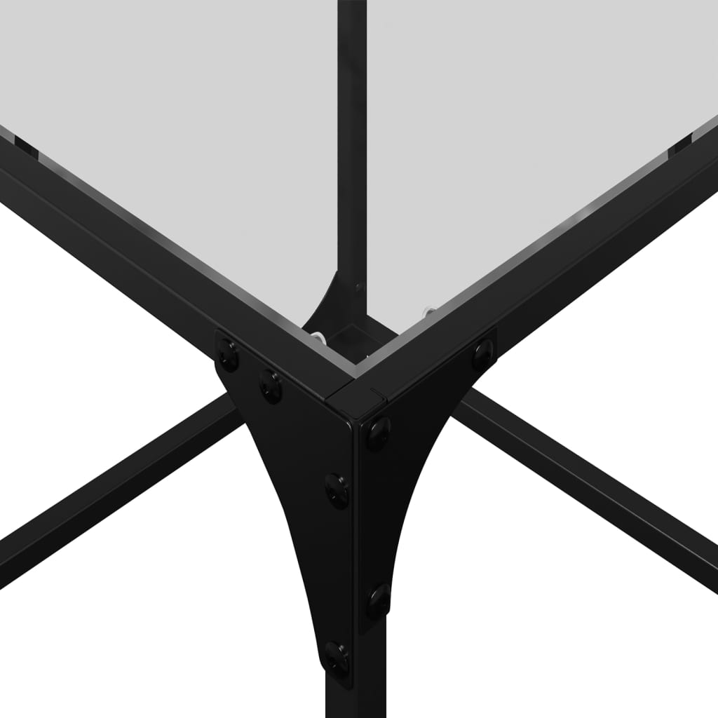 Salontafel Met Transparant Glazen Blad Staal