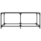 Salontafel Met Transparant Glazen Blad 98,5X50X40 Cm Staal