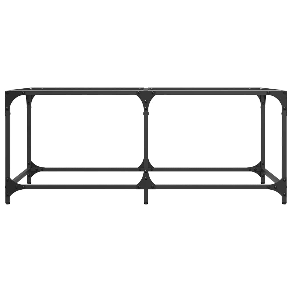 Salontafel Met Transparant Glazen Blad 98,5X50X40 Cm Staal