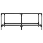 Salontafel Met Transparant Glazen Blad 98,5X50X40 Cm Staal
