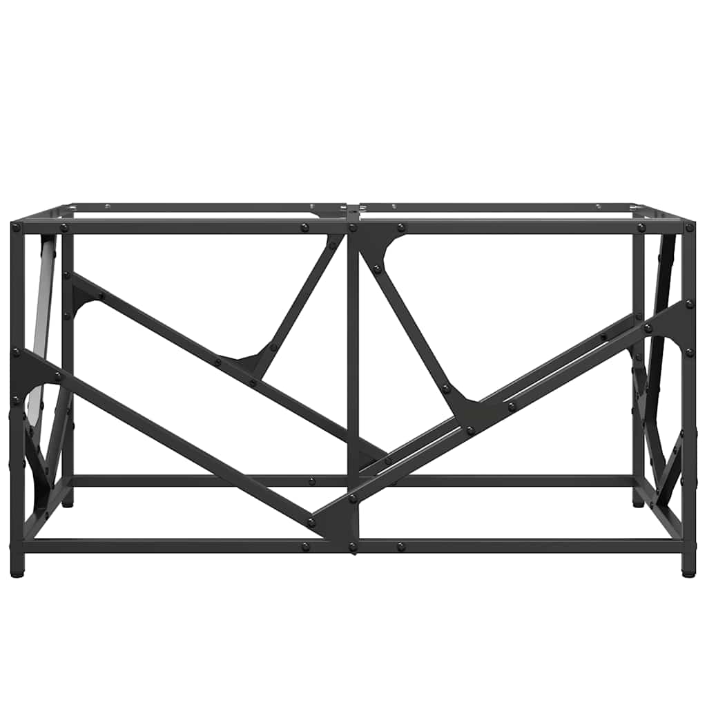 Salontafel Met Transparant Glazen Blad 78,5X40X41 Cm Staal