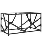 Salontafel Met Transparant Glazen Blad 78,5X40X41 Cm Staal