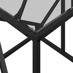 Salontafel Met Transparant Glazen Blad 78,5X40X41 Cm Staal